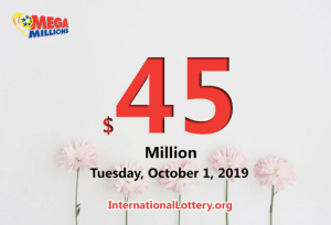 2019年9月27日的结果：Mega Millions 头奖上涨至4500万美元。